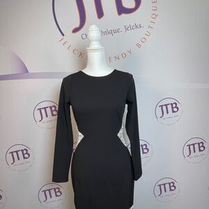 Elegant Black Dress with Silver Accents